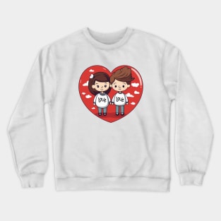 Couple in love in the clouds Crewneck Sweatshirt